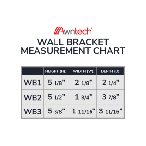 Wall Bracket Measurement Chart